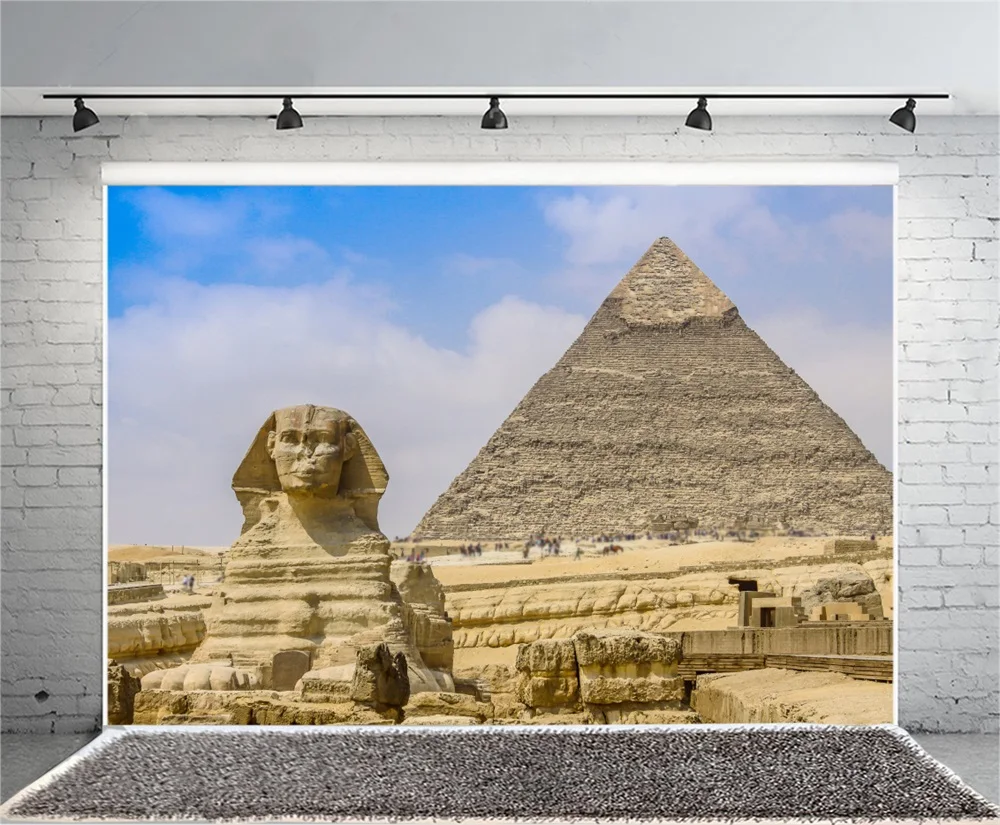Laeacco старинная египетская Пирамида курорт детская ПОРТРЕТНАЯ ФОТОГРАФИЯ Фотофон