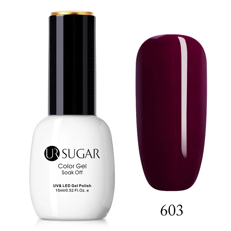 603 Ur Sugar УФ-гель для ногтей 15 мл Блестящий горячий лак для ногтей 49 цветов на выбор Гель-лак для нейл-арта - Цвет: 603