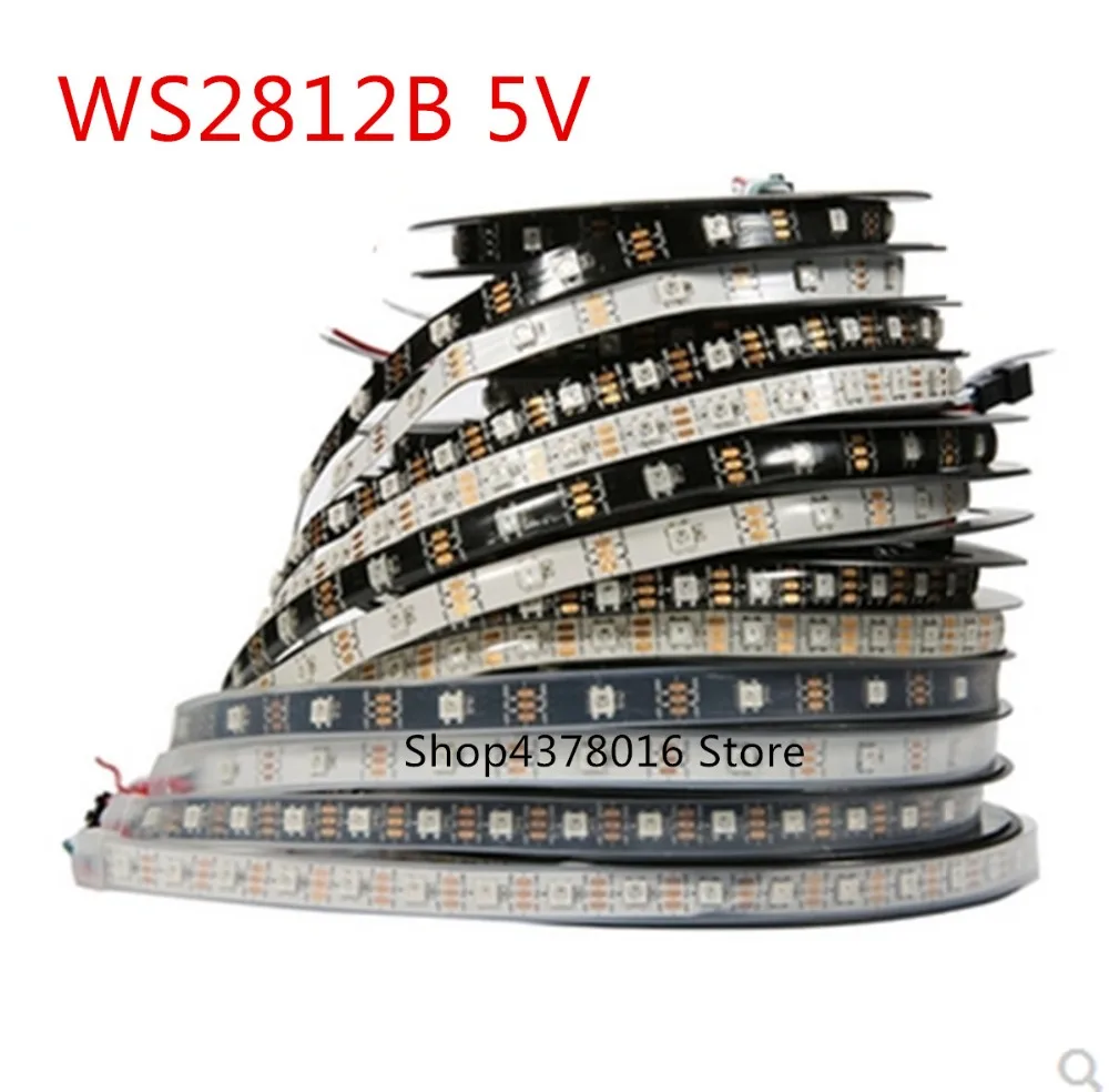 Светодиодная лента WS2812B 5050 RGB 5 м 150 светодиодов 300 30 светодиодов/м индивидуально