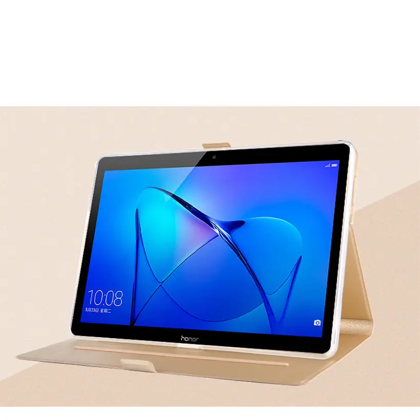Чехол для Huawei MediaPad T3 10 AGS W09 L09 9 6 дюйма силиконовый + ПУ подставка Honor Play Pad 2 чехол