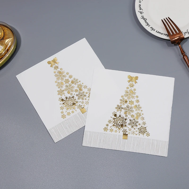 80 шт. декоративные бумажные салфетки розового золота с геометрическим