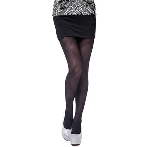 Модные сексуальные весенние женские колготки 80 denier узор жаккардовые бархатные тонкие колготки