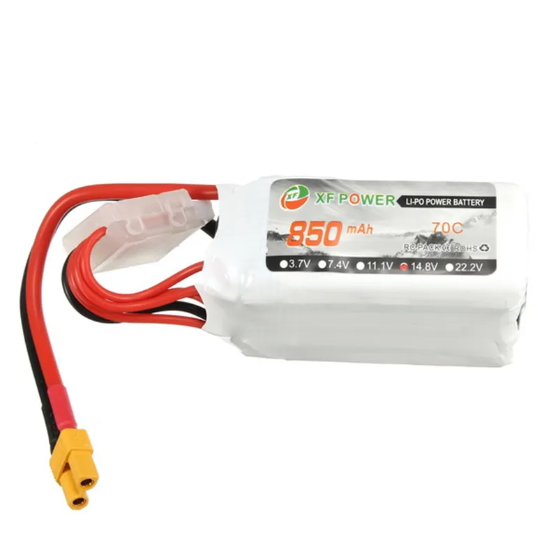 Фото Перезаряжаемые Lipo Батарея XF Мощность 14 8 V 850 мА/ч 4S 70C XT30 штепсельной вилки Перезаряжаемые Lipo Батарея XF Мощность 14 8 V 850 мА/ч 4S 70C XT30 штепсельной вилки