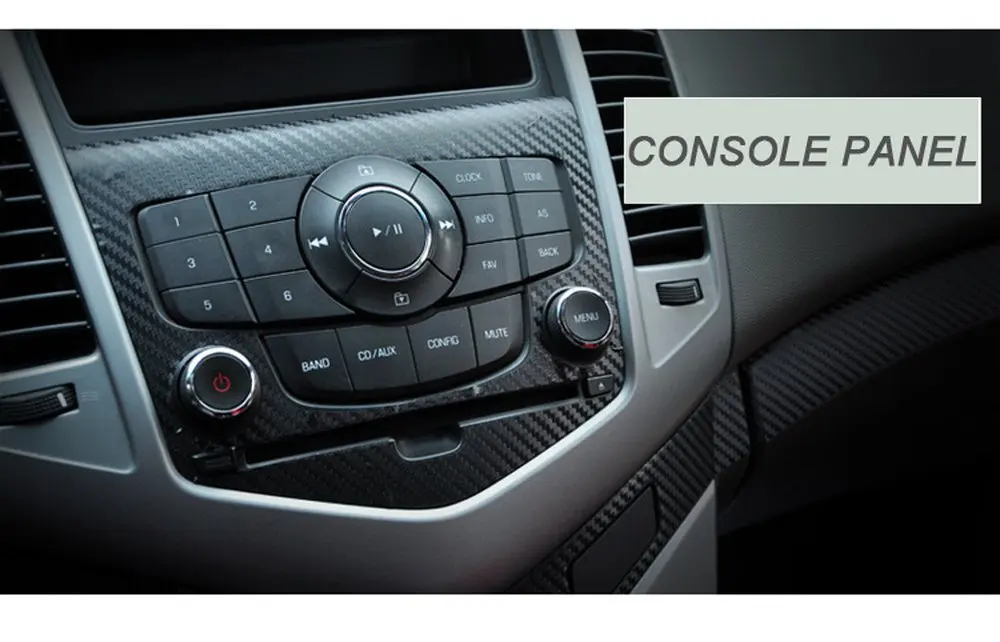 Автомобильный Стайлинг наклейка с эмблемой центральной панели из углеродного