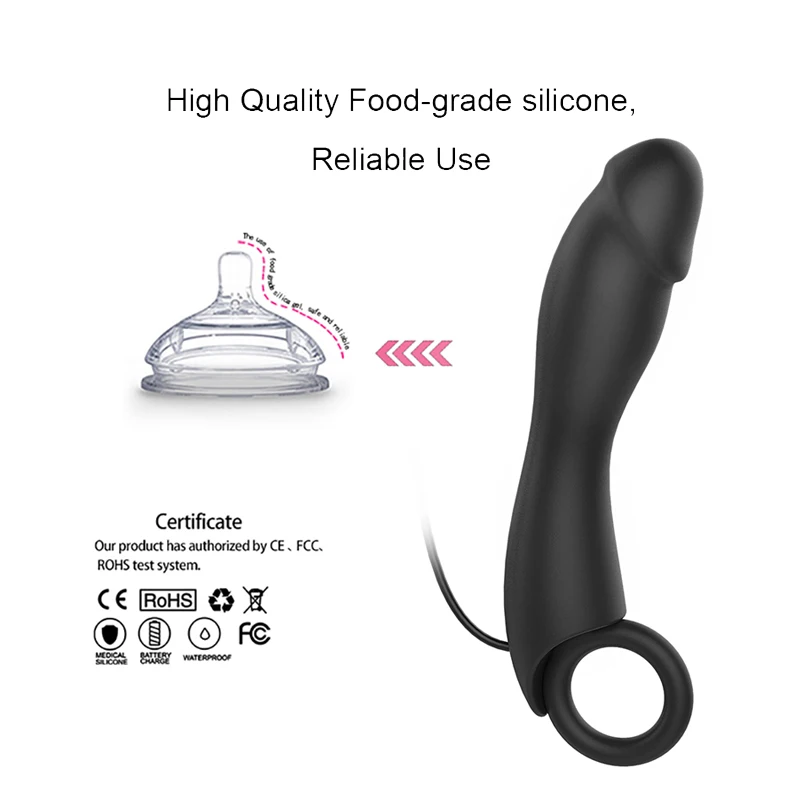 Erotic 7 Frequency Vibrating Anal Dildo Vibrator Silicone Butt Plug Penis Prostate Massager Sex Product Toys | Красота и здоровье