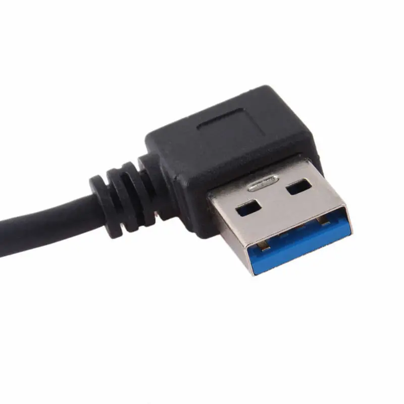 90 градусов под прямым углом USB 3 0 мужчин и женщин удлинитель кабель синхронизации