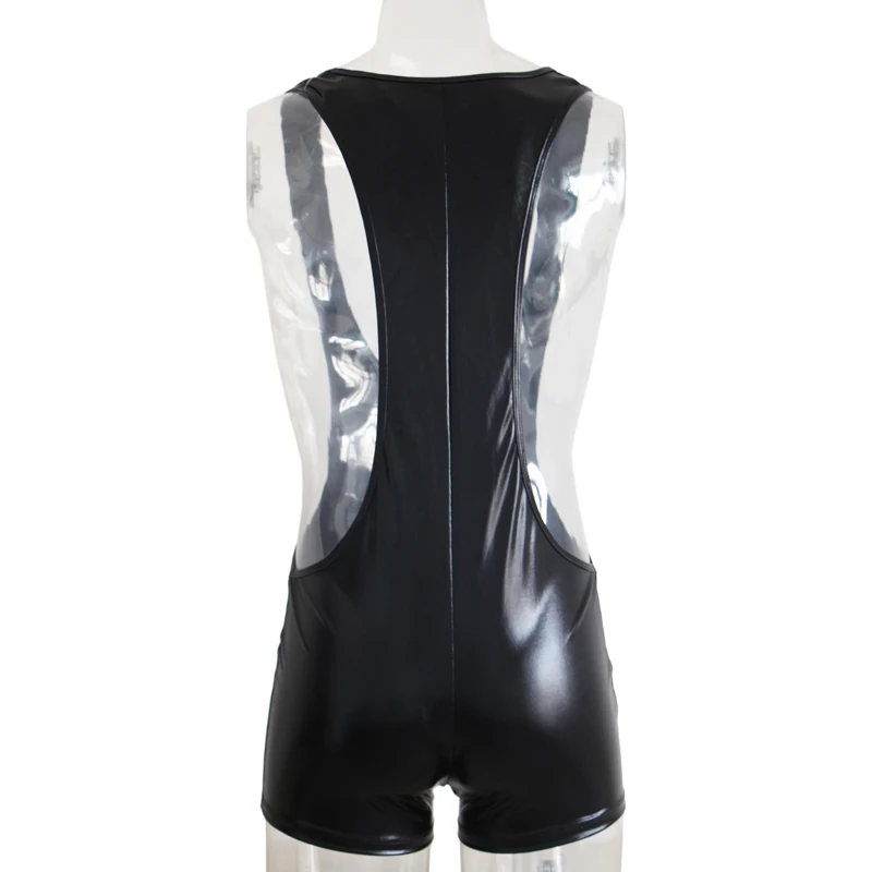 Эротическое кожаное борцовское нижнее белье мокрое обтягивающее мощное