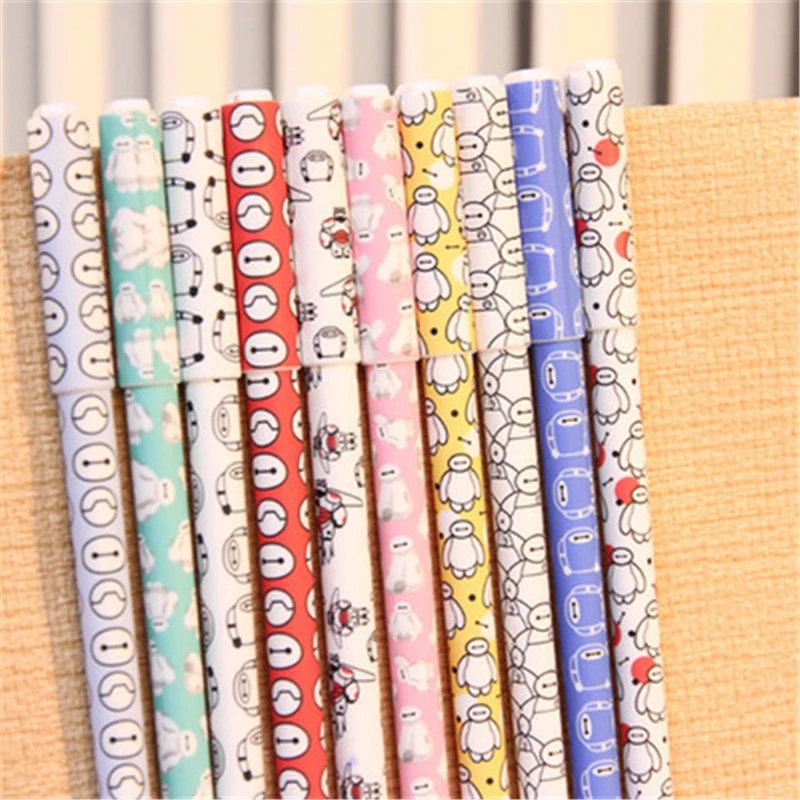 

DL B214 South Korea stationery wholesale white ten pens 10 pens set factory direct sales student supplies cartoon