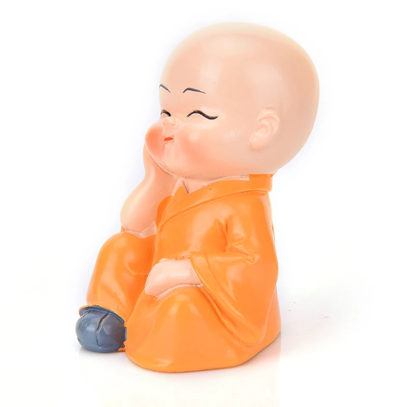 Креативные подарки Maitreya из смолы, 4 шт./лот, фигурки "Маленькие монахи", Будда, кунг-фу, маленькие украшения, прекрасные аксессуары для салона автомобиля, кукла