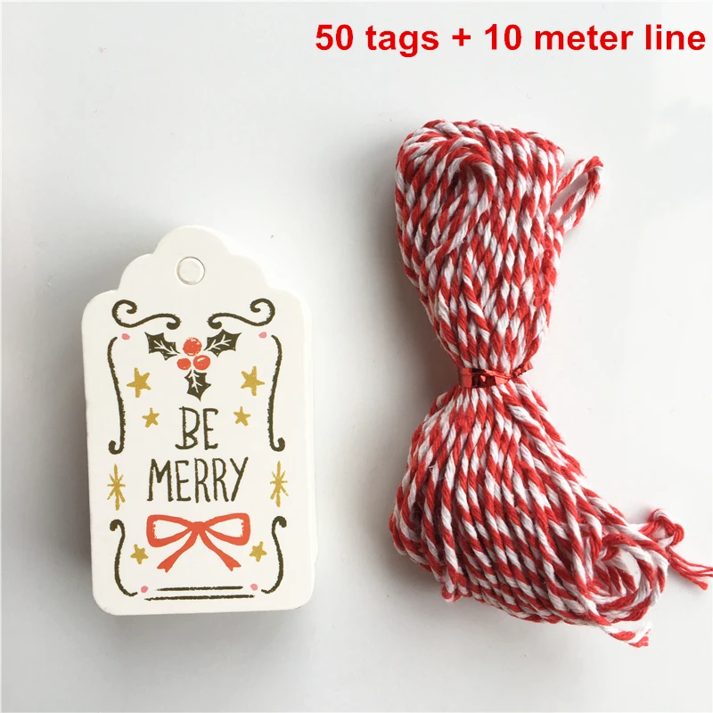 Christmas tags Рождественские украшения для дома, 10 м, 100 шт., светодиодный Медный Серебряный провод, свадебные праздничные вечерние украшения, год, B - Цвет: Christmas tags
