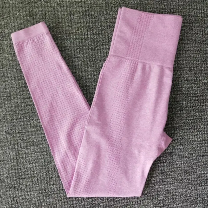 light pink 8 цветов, женские бесшовные леггинсы для фитнеса, женские спортивные Леггинсы с высокой талией для бега, спортивная одежда для спортзала, йоги, спортивные штаны - Цвет: light pink