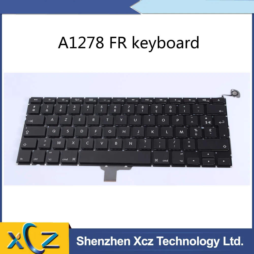 Новая A1278 Французская клавиатура для Macbook Pro Unibody 13 ''клавиатура French 2009 2010 2011 2012
