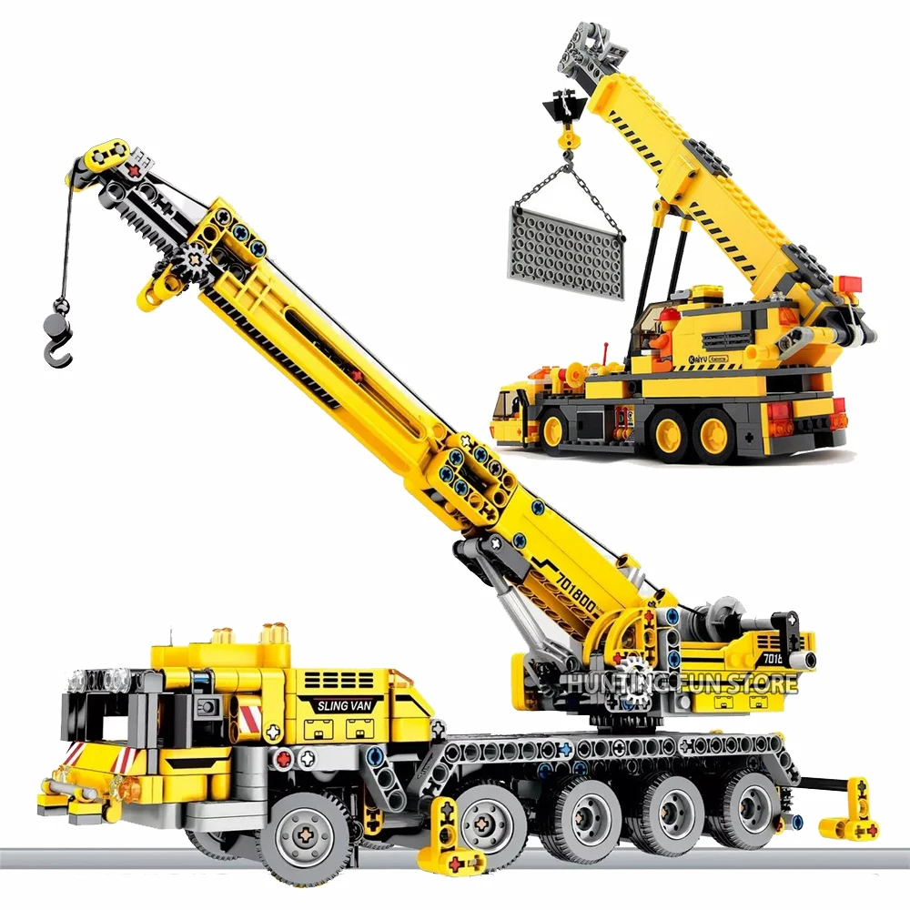 Technic мобильный кран Набор с мини фигурами грузовик образовательная модель