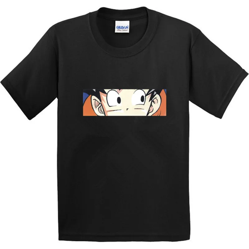 Детская футболка из 100% хлопка с рисунком мультфильма Жемчуг дракона Z Goku EYES