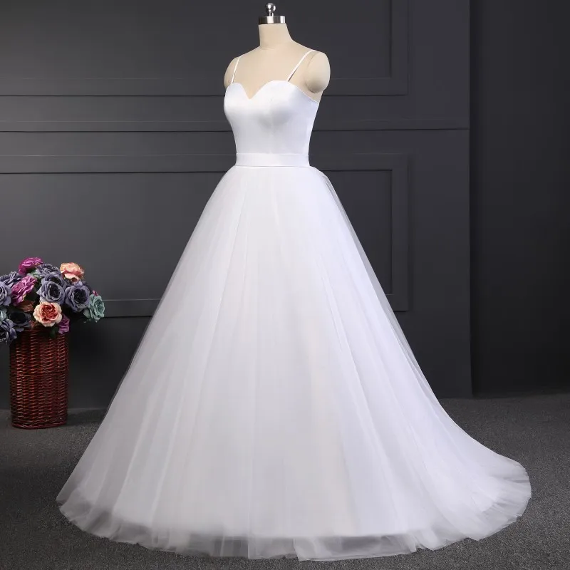 LORIE пляжные свадебные платья на бретелях 2020 Vestido Noiva Praia белое Тюлевое с поясом