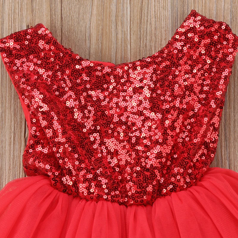 Children Girl summer dress red black sequin kids dresses for girls toddler girl princess party wedding Formal Clothes | Детская одежда