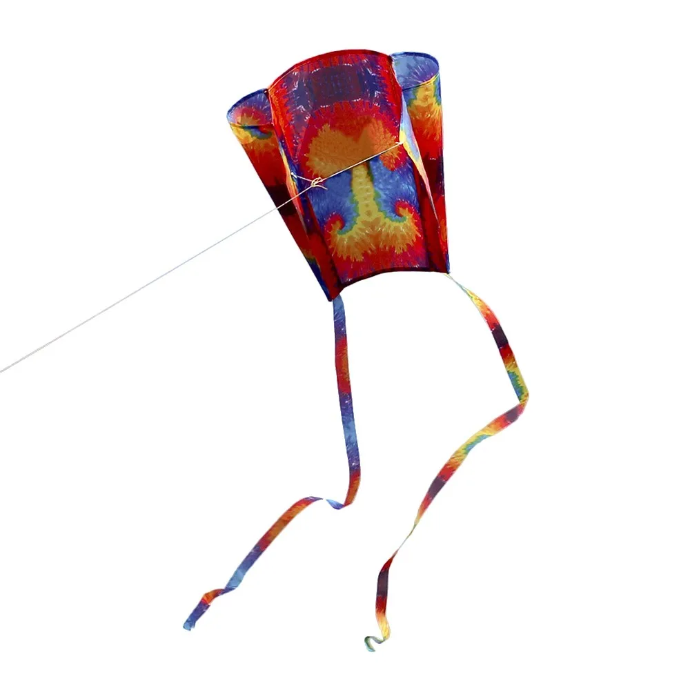 New Colorful Parafoil Kite with 200cm Tails 30m Flying Line Outdoor Soft Fly Toys for Children Girls Boys Gift Tool | Спорт и
