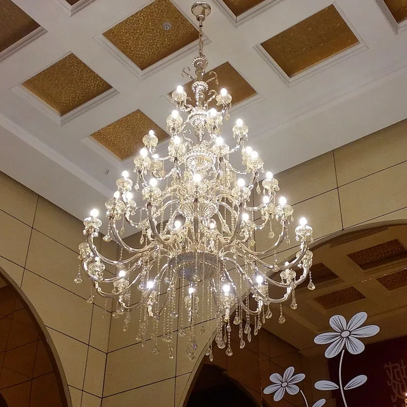 Хрустальная люстра в европейском стиле из цинкового сплава роскошная вилла