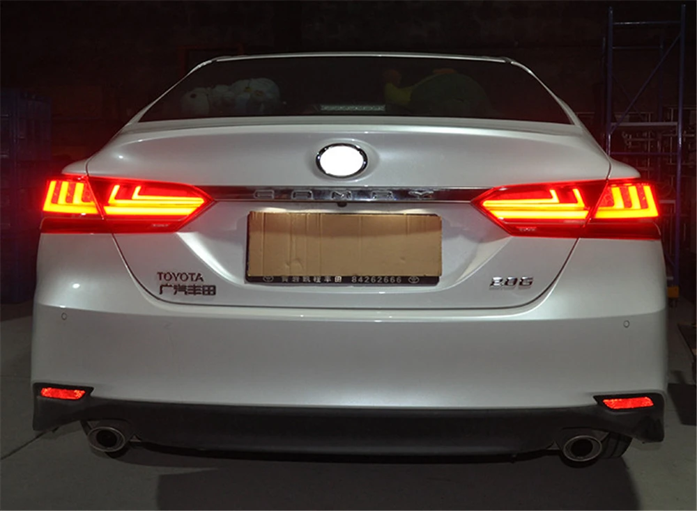 Автомобильная проблесковая 2 шт. тормоз заднего хода хвост светильник светодиодный фонарь светильник хвост светильник сборки номерной знак лампа заднего вида парковки светильник для Toyota camry