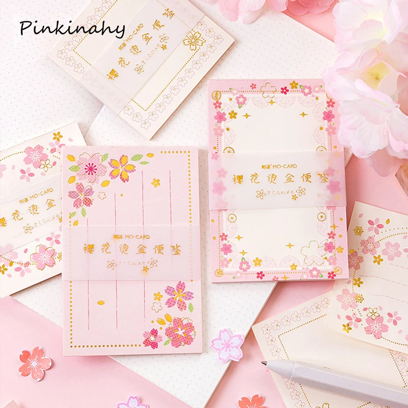 20 шт./книга креативная розовая серия sakura самоклеящаяся памятка клейкая