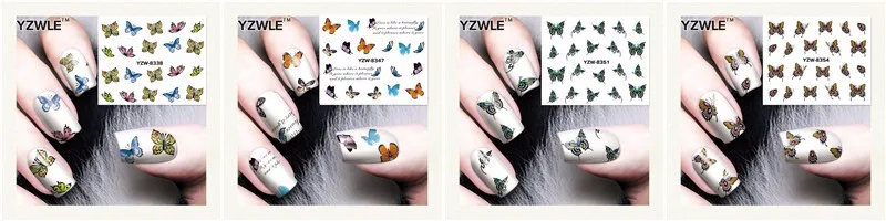 YZWLE,, переводные наклейки для ногтей с водой, наклейки для маникюра, декоративные инструменты, покрытие для ногтей, наклейка(YZW112