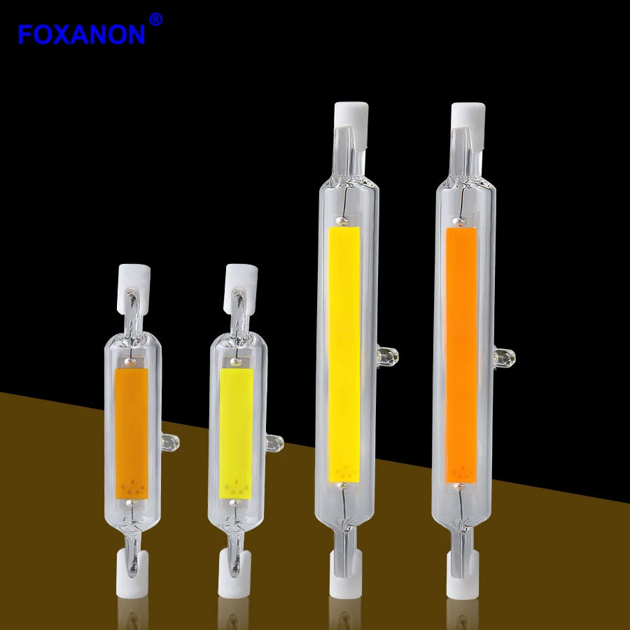 Светодиодная лампа Foxanon R7S COB 78 мм 118 сменная галогенная светодиодная 220 В
