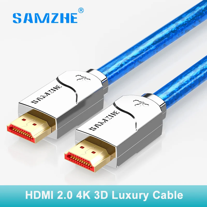 SAMZHE 4k HDMI кабель Кабо hdmi к hdmi 2,0 2160p 3D 1 м 1,5 м 2 м 3 м 5 м 8 м 10 м 12 м 15 м для PS4 xbox проектор HD tv box ноутбука
