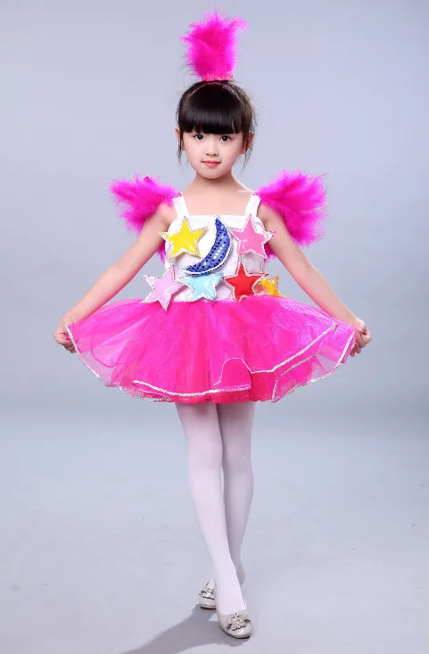 Новинка 2017 года детское современное танцевальное платье юбка-пончо Хоровое для