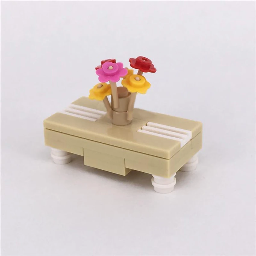 Мебель для гостиной диван стол стул блок строительные блоки город MOC аксессуары