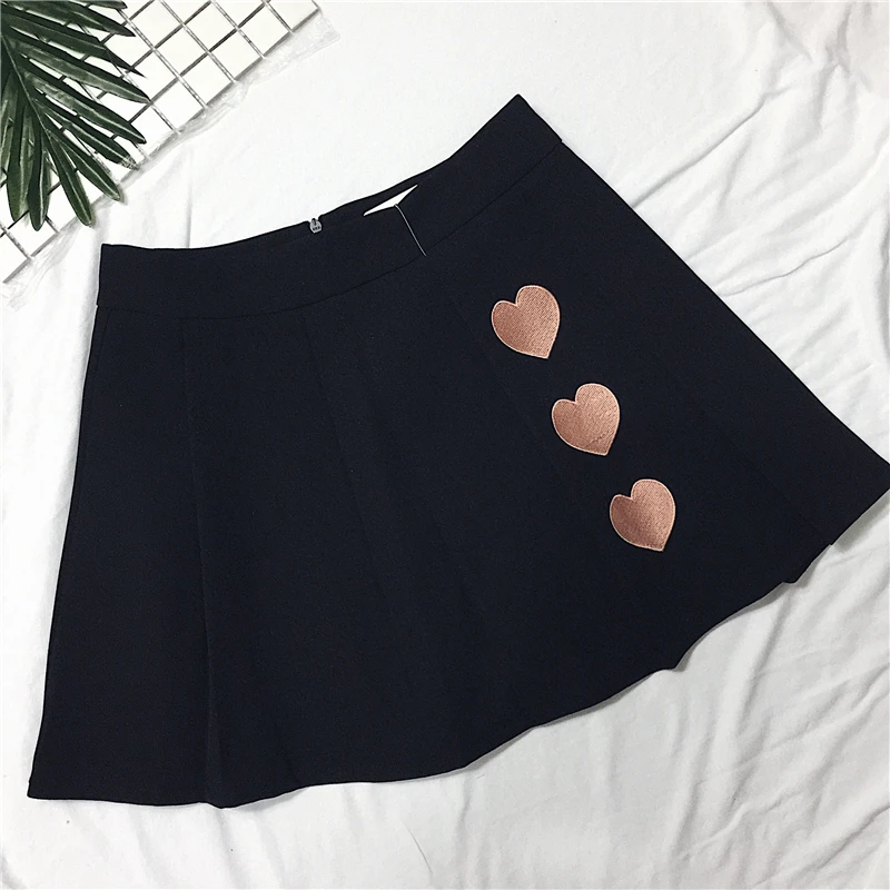 Neploe/2019 новые летние женские юбки с вышивкой в виде сердца короткая юбка