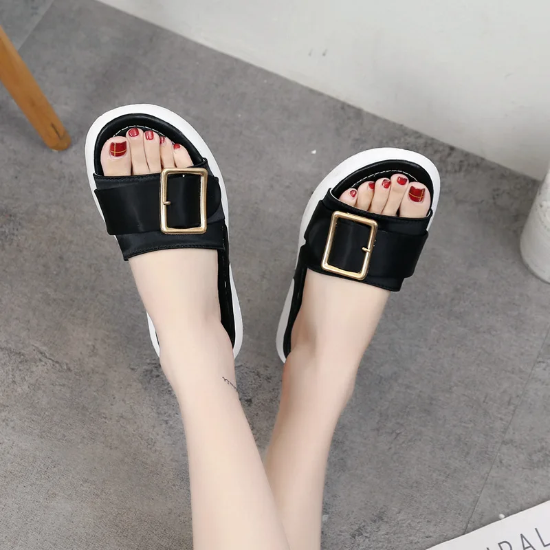 Summer Sandals Women Shoes Beach Slippers Outdoor River Plate Sports Wind Sponge Cake Wearing Thick Comfortable Clogs For Women