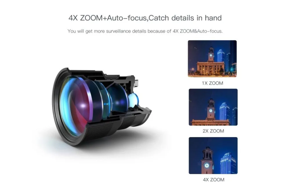 2MP 1080 P Беспроводная PTZ камера Авто фокусное 4X зум наружная Водонепроницаемая скоростная купольная камера