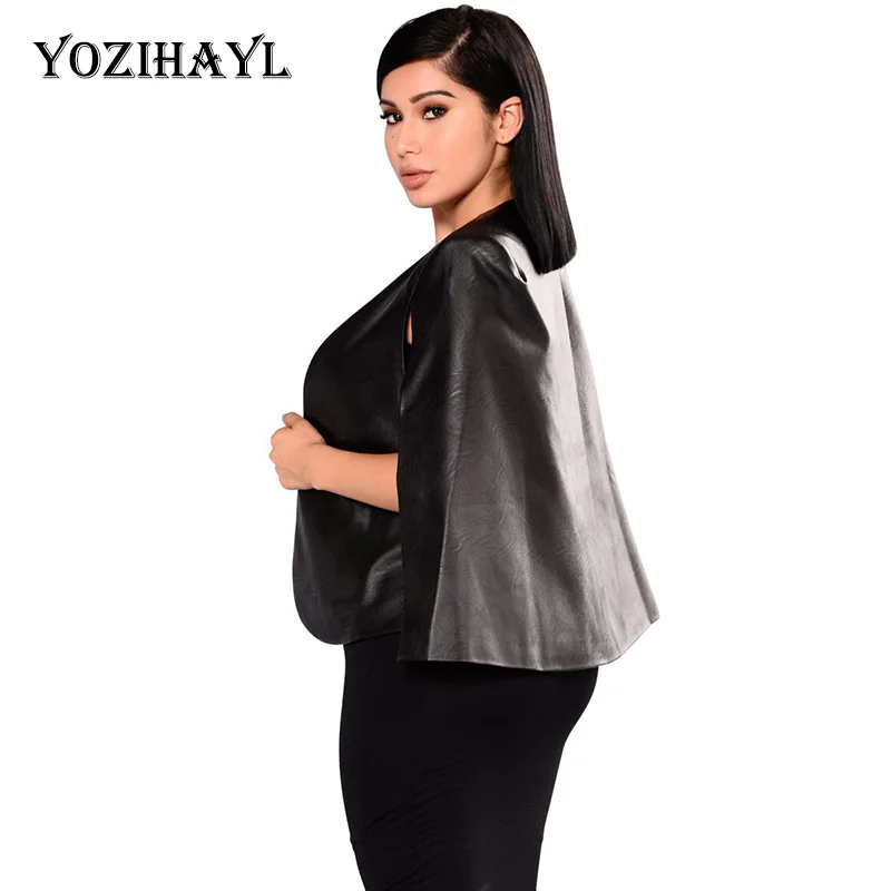 Yozihayl 2018 новый весенне осенний открытый передний искусственный кожаный пиджак