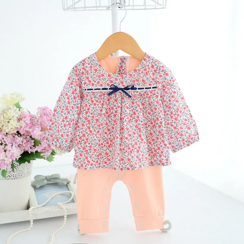 

Детский хлопковый комбинезон с длинным рукавом, на возраст 0-18 месяцев