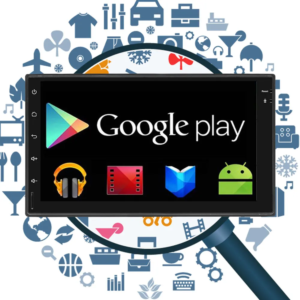 Podofo Android8.0 7 ''сенсорный автомобильный Радио плеер gps навигация Универсальный 2