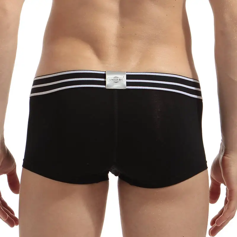 Трусы боксеры мужские из дышащего хлопка базовое нижнее белье дышащие шорты с