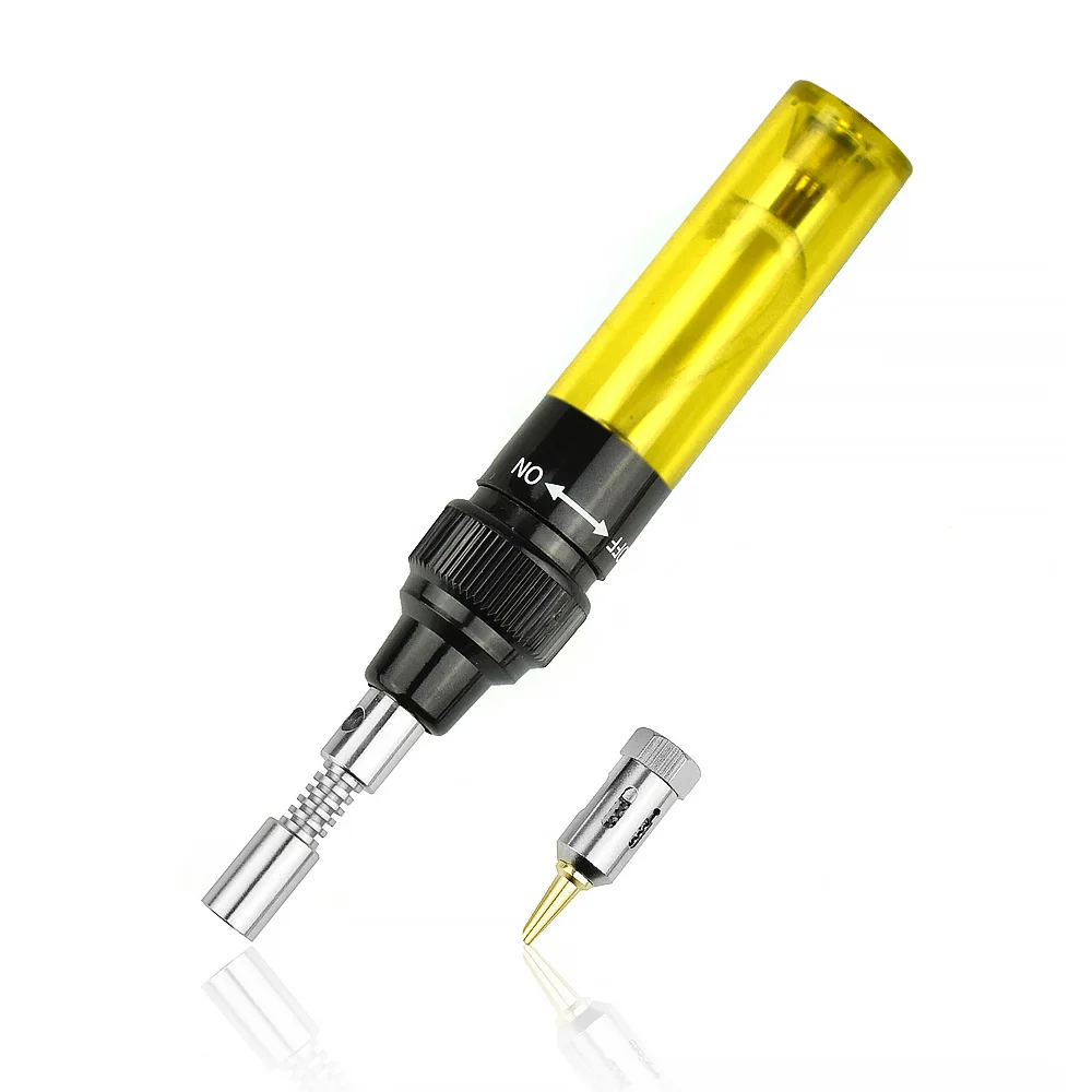 NEWACALOX Мини DIY бутан газовый паяльник пистолет фонарь наконечник инструмент 3 в 1 Электроника паяльник ручка в форме беспроводной