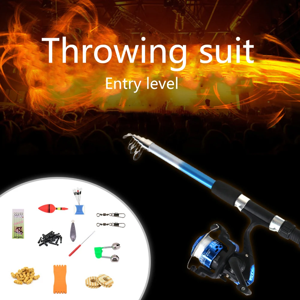Hot Selling Portable Ultra-light Fishing Rod Kit Linker Rubber Band Drift Seat Telescopic Stick Set | Спорт и развлечения