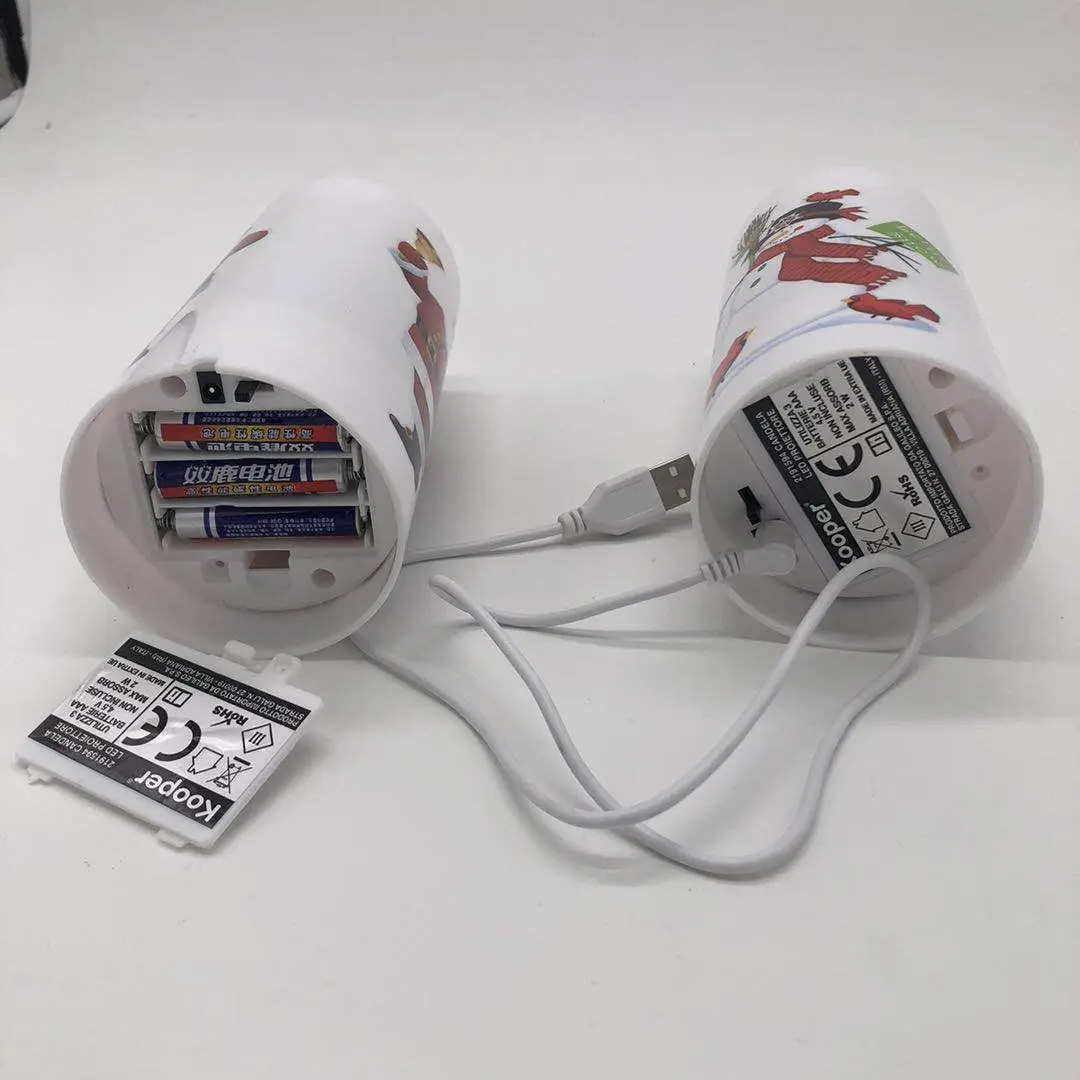 Новая Рождественская USB свеча звездное небо проекция сухая ячейка 2 Санта Фе