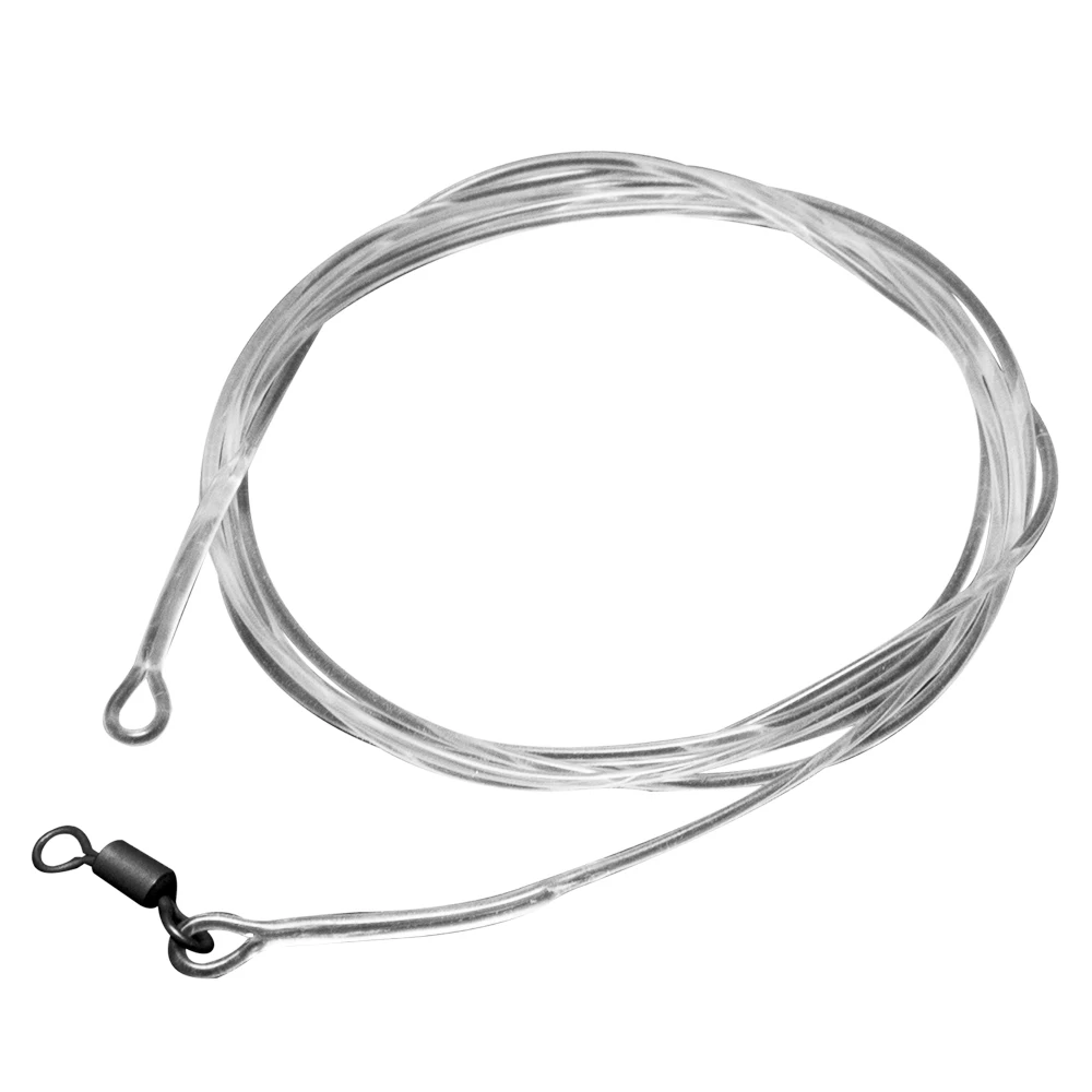 White Fluorocarbon 1 м 30LB 3 вида цветов леска для лески, нейлоновый лидер, леска для ловли нахлыстом, Pesca с кольцом, петля для ремня Вертлюг, карп, Рыболовный аксессуар - Цвет: White Fluorocarbon