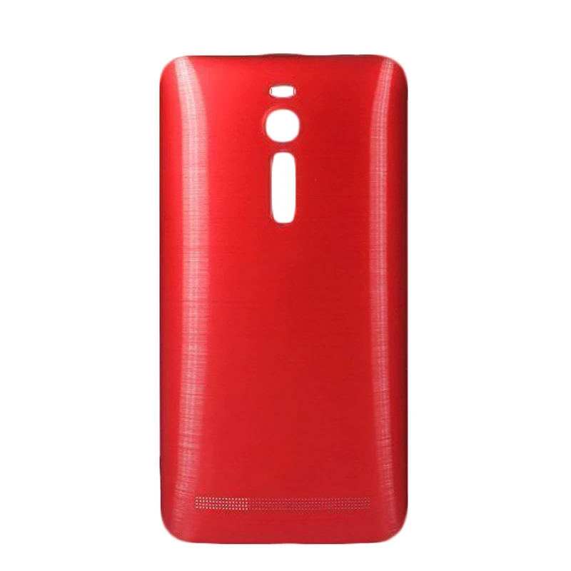 Для ASUS Zenfone 2 Deluxe ZE551ML ZE550ML задняя крышка Корпус Замена Задняя Дверь чехол батареи для кнопки питания - Цвет: Красный
