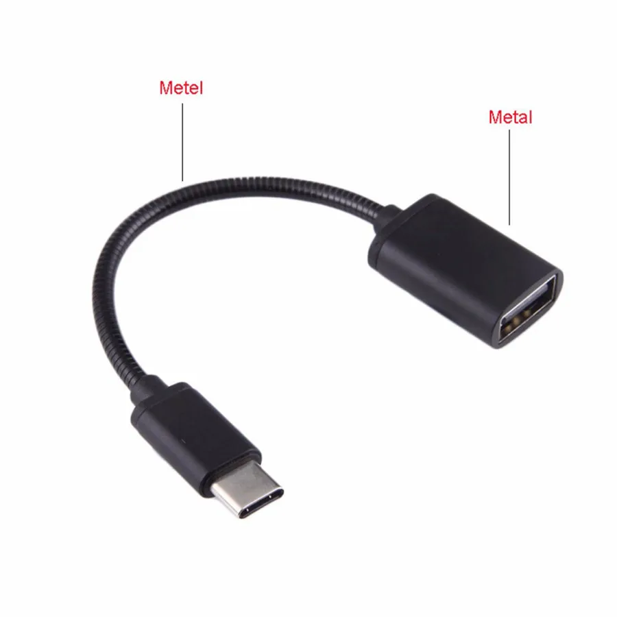 Металлический USB C 3 1 Тип папа к Женский OTG Кабель адаптер для синхронизации данных