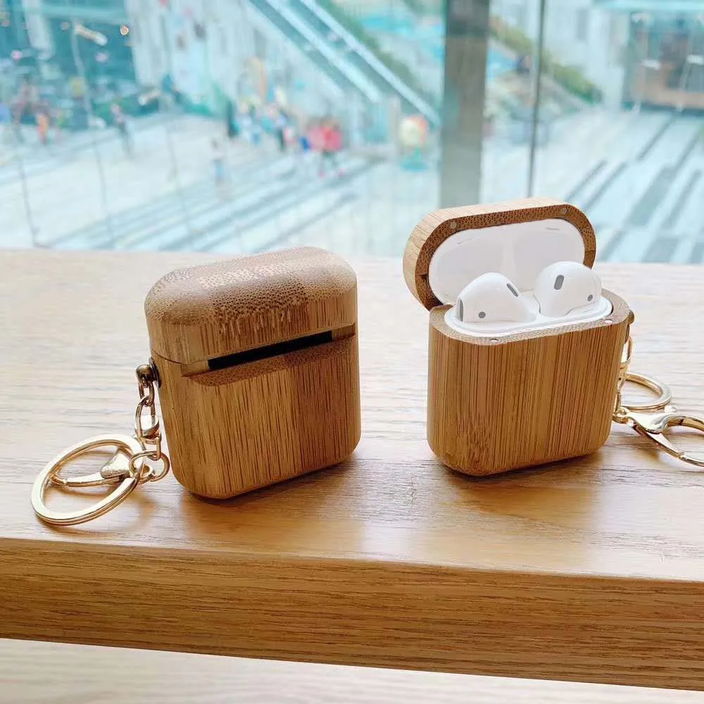 JINSERTA настоящий Деревянный чехол для Airpods TWS Bluetooth деревянный ящик пыленепроницаемый натуральный Чехол ручной работы для Airpods