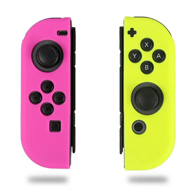Мягкий силиконовый чехол высокого качества для Kind Switch, красный, зеленый, розовый, неоновый, желтый, силиконовый защитный чехол для Kind, аксессуары - Цвет: Pink Yellow