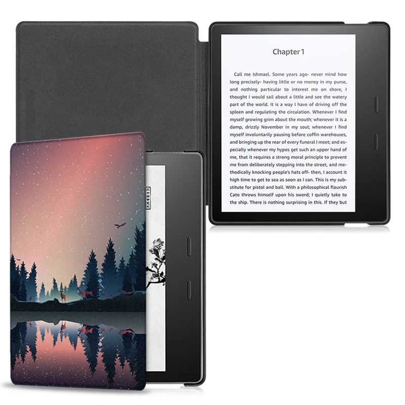 Nightfall Красочный чехол AROITA для электронных книг " Kindle Oasis 2(9th Generation-)-легкий Чехол Smart Cover с функцией автоматического пробуждения/сна - Цвет: Nightfall