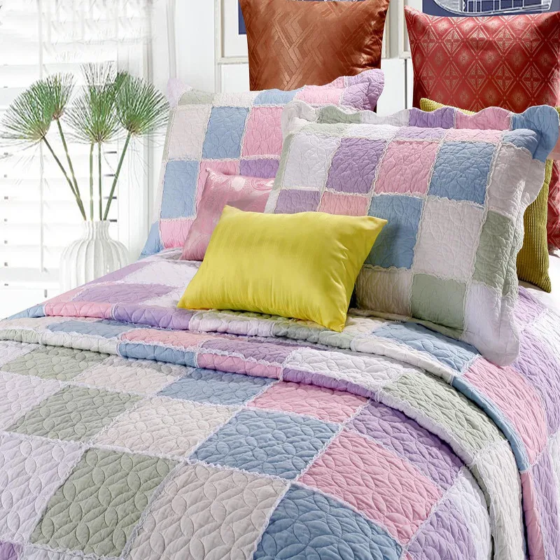 Элегантное покрывало в Корейском стиле с пэчворком/сеткой милый одеяло Комплект