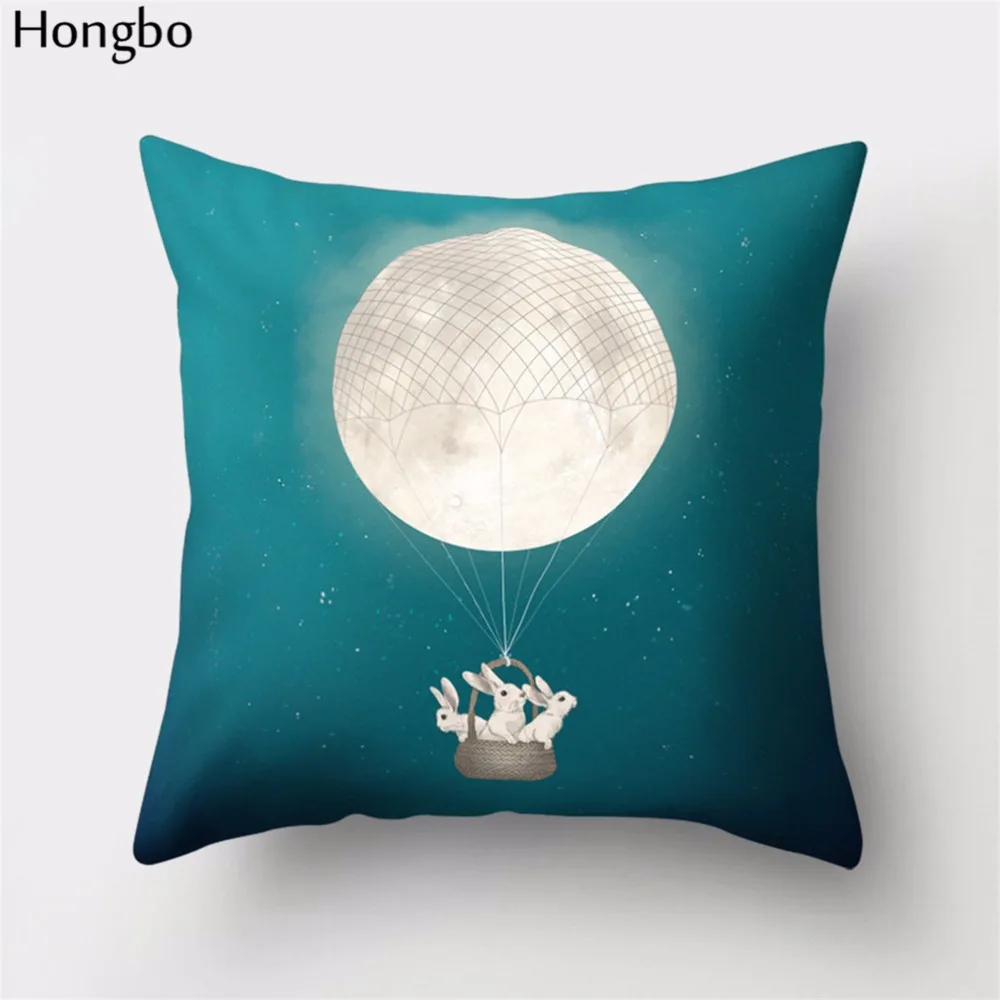 Hongbo 1 шт., милый чехол для подушки С Рисунком Тигра, волка, собаки, кота, Ленивца, пингвина, оленя, лося, наволочка для дивана, наволочка, домашний декор