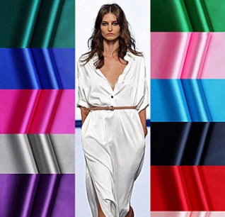 

2019 Europe Thickening Elastic Silk Fabric DIY satin silk fabrics tissue Silk Fabrics print fabric silk chiffon patchwork stoff