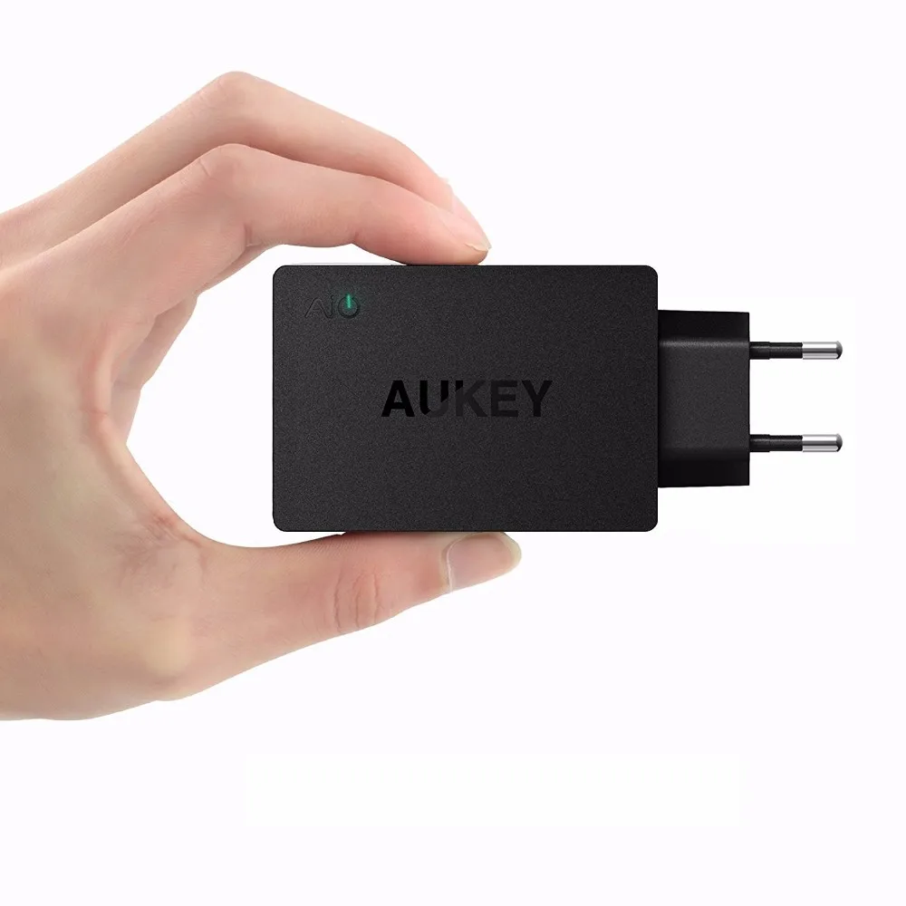 Зарядное устройство AUKEY 2 USB type C Quick Charge 3,0, портативное настенное быстрое зарядное устройство, двойное USB, для путешествий,, быстрый кабель USB C to C, быстрая зарядка