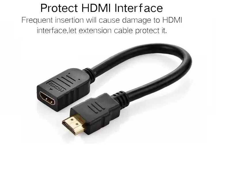 Совместимому с HDMI кабель удлинитель для мужчин и женщин 4K 3D 1 4 v HD ТВ ЖК дисплей